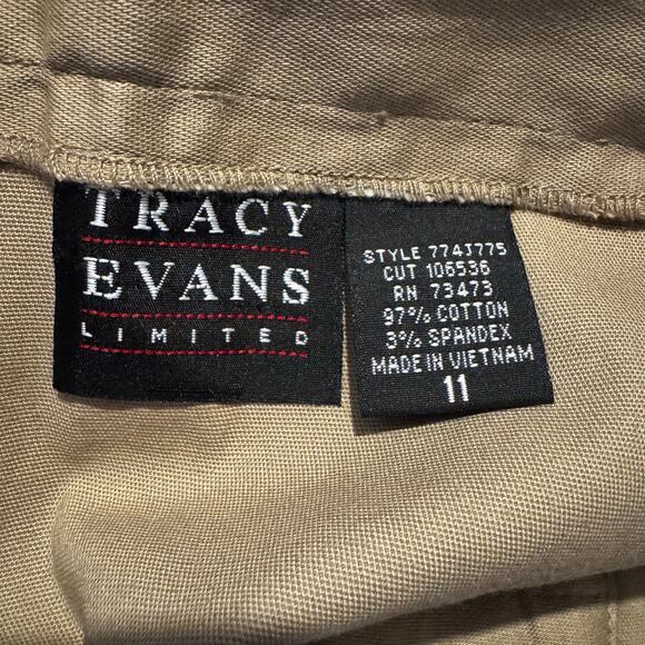 Vintage Deadstock Tracey Evans Limited Stretch Belted Mini Skirt Khaki Y2K 11 - Picture 4 of 6